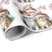 かわいいクリスマス猫 ラッピングペーパー (ロールコーナー)