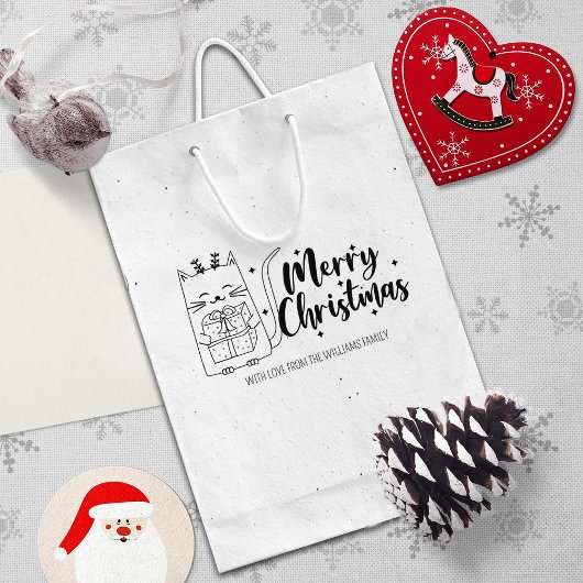 かわいいクリスマス猫 ラバースタンプ