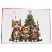 かわいいクリスマス猫 ラージペーパーバッグ (裏面)