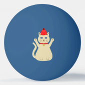 かわいいクリスマス猫 卓球ボール (裏面)