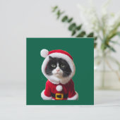 かわいいクリスマス猫 招待状 (スタンド正面)