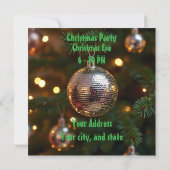 かわいいクリスマス猫 招待状 (裏面)