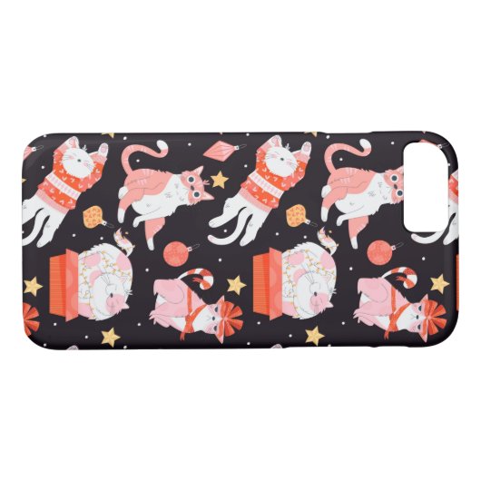 かわいいクリスマス猫 Case-Mate iPhoneケース (裏面(横))