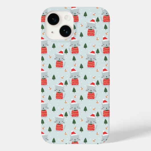 かわいいクリスマス猫 Case-Mate iPhoneケース (裏面)