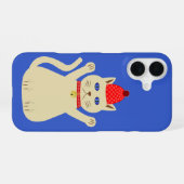 かわいいクリスマス猫 iPhone 16ケース (裏面横)
