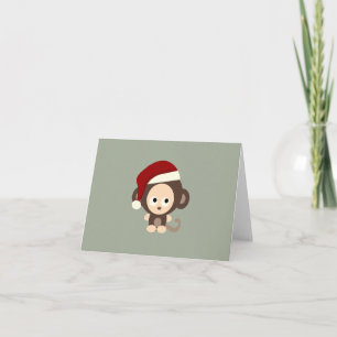 かわいいクリスマス猿 シーズンカード