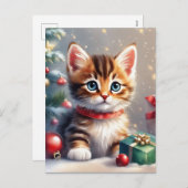 かわいいクリスマス空白の子 シーズンポストカード (正面/裏面)