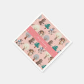 かわいいクリスマス紙プレート スタンダードカクテルナプキン (角)