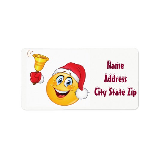 *かわいいクリスマス絵文字「」と*雪フォント*ラベル ラベル (正面)