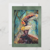 かわいいクリスマス美しい妖精の女性 シーズンカード (正面)