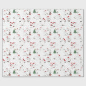 かわいいクリスマス遊羊の包装紙 ラッピングペーパー (フラット)