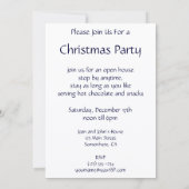 かわいいクリスマス雪だるまと動物招待状 招待状 (裏面)