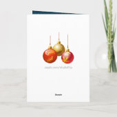 かわいいクリスマス雪だるまと自分の写真 シーズンカード (裏面)