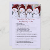 かわいいクリスマス雪だるまどのように良くゲームを知っている (正面/裏面)