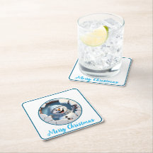 かわいいクリスマス雪だるまの壁図解入りの、写真付きの越し