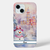 かわいいクリスマス雪だるまタフ Case-Mate iPhoneケース (裏面)