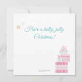 かわいいクリスマス雪だるまピンク&ミント (裏面)