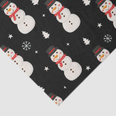 かわいいクリスマス雪だるまブラック 薄葉紙 (詳細)