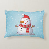 かわいいクリスマス雪だるま アクセントクッション (裏面)