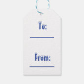 かわいいクリスマス雪だるま ギフトタグ (裏面)