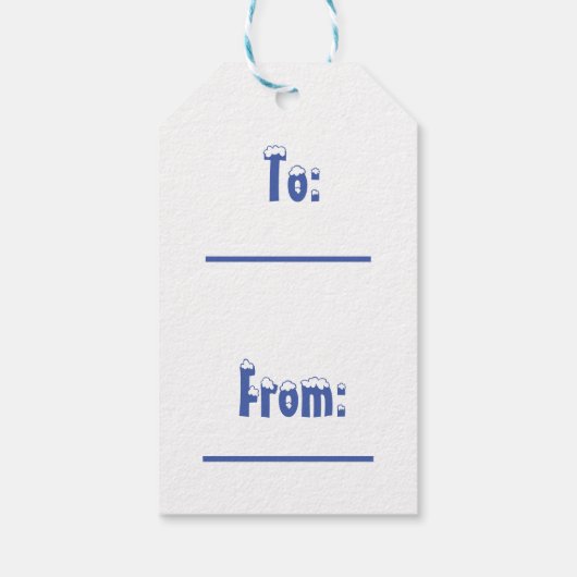 かわいいクリスマス雪だるま ギフトタグ (裏面)