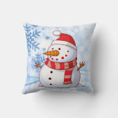 かわいいクリスマス雪だるま クッション (裏面)