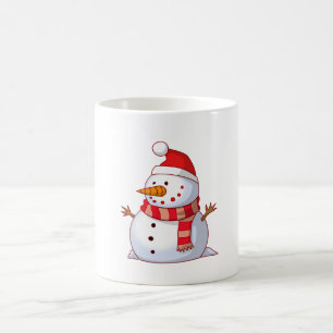 かわいいクリスマス雪だるま コーヒーマグカップ
