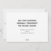 かわいいクリスマス雪だるま シーズンカード (裏面)