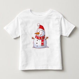 かわいいクリスマス雪だるま トドラーTシャツ