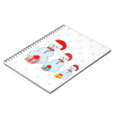 かわいいクリスマス雪だるま ノートブック (左側)