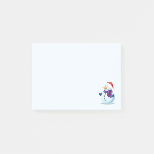 かわいいクリスマス雪だるま ポストイット (正面)