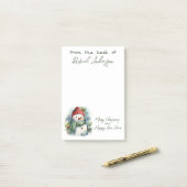 かわいいクリスマス雪だるま ポストイット (デスク上)