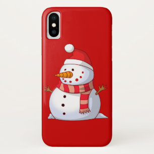 かわいいクリスマス雪だるま iPhone X ケース