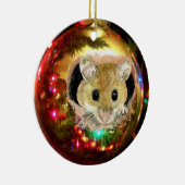 かわいいクリスマス飾りマウス セラミックオーナメント (右)