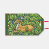 かわいいクリスマス魔法トナカイ ギフトタグ (正面(横))