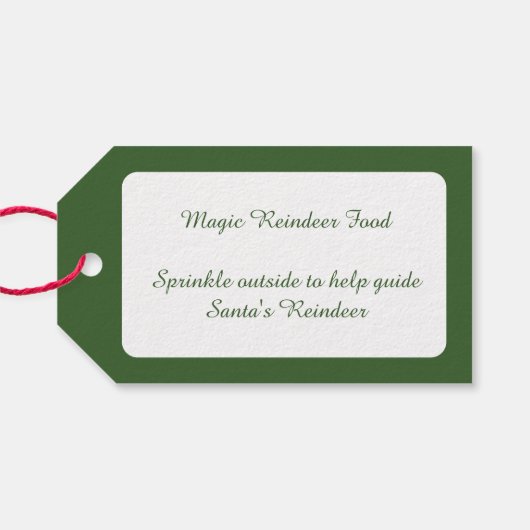 かわいいクリスマス魔法トナカイ ギフトタグ (裏面横)