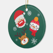 かわいいクリスマス2020検疫サンタトナカイ セラミックオーナメント (左)