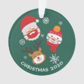 かわいいクリスマス2020検疫記念 オーナメント (正面)