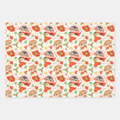 かわいいクリスマス·アニマル ラッピングペーパーシート (正面3)