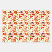 かわいいクリスマス·アニマル ラッピングペーパーシート (正面)