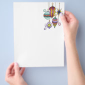 かわいいクリスマス　エレガントでおしゃれなガラスオーナメント チラシ (手)