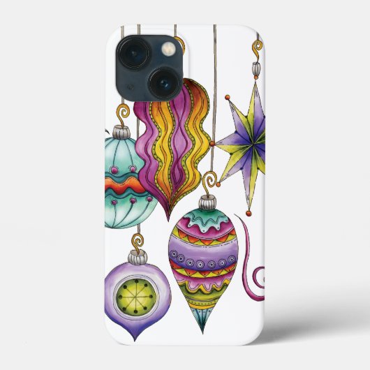 かわいいクリスマス　エレガントでおしゃれなガラスオーナメント Case-Mate iPhoneケース (裏面)