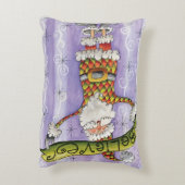 かわいいクリスマス　カートゥーン　サンタクロースを信じてる アクセントクッション (裏面(縦))