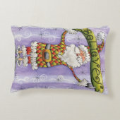 かわいいクリスマス　カートゥーン　サンタクロースを信じてる アクセントクッション (裏面)