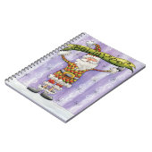 かわいいクリスマス カートゥーン サンタクロースを信じてる ノートブック (左側)