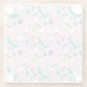 かわいいクリスマス ガラスコースター (裏面)