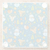 かわいいクリスマス ガラスコースター (裏面)