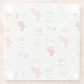 かわいいクリスマス ガラスコースター (裏面)