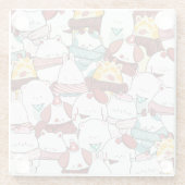 かわいいクリスマス ガラスコースター (裏面)