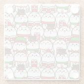 かわいいクリスマス ガラスコースター (裏面)